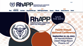 What Rhapp.org website looked like in 2023 (1 year ago)