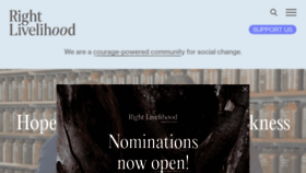 What Rightlivelihood.org website looked like in 2023 (1 year ago)
