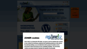 What Regzone.cz website looked like in 2023 (1 year ago)