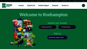 What Roehampton.ac.uk website looked like in 2023 (1 year ago)