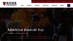 What Rider.edu website looked like in 2023 (1 year ago)