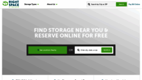 What Rightspacestorage.com website looked like in 2023 (1 year ago)