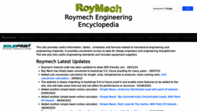 What Roymech.co.uk website looked like in 2023 (1 year ago)