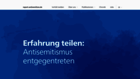 What Report-antisemitism.de website looked like in 2023 (1 year ago)