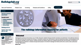 What Radiologyinfo.org website looked like in 2023 (1 year ago)