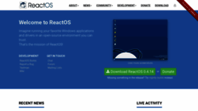 What Reactos.org website looked like in 2023 (1 year ago)