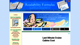 What Readabilityformulas.com website looked like in 2023 (1 year ago)