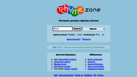 What Rhymezone.com website looked like in 2023 (1 year ago)