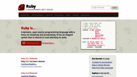 What Ruby-lang.org website looked like in 2023 (1 year ago)