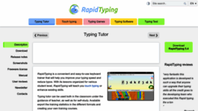What Rapidtyping.com website looked like in 2023 (1 year ago)