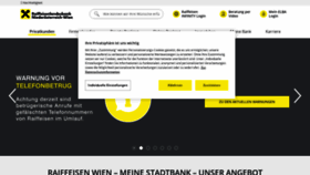 What Raiffeisenbank.at website looked like in 2023 (1 year ago)