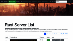What Rust-servers.net website looked like in 2023 (1 year ago)