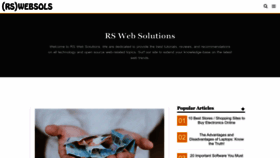 What Rswebsols.com website looked like in 2023 (1 year ago)