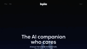 What Replika.ai website looked like in 2023 (1 year ago)