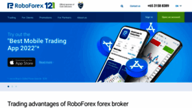What Roboforex.com website looked like in 2023 (1 year ago)