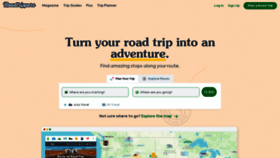 What Roadtrippers.com website looked like in 2023 (1 year ago)