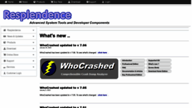 What Resplendence.com website looked like in 2023 (1 year ago)