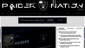 What Raiders.com website looked like in 2023 (1 year ago)