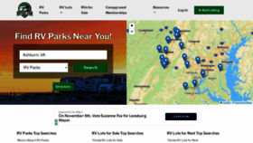 What Rvpark.com website looked like in 2023 (1 year ago)