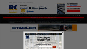 What Rynek-kolejowy.pl website looked like in 2023 (1 year ago)