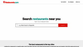 What Restaurants.com website looked like in 2023 (1 year ago)