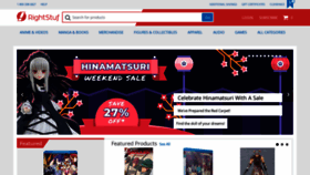 What Rightstufanime.com website looked like in 2023 (1 year ago)
