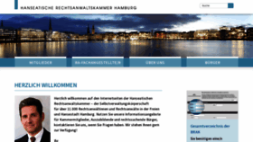 What Rechtsanwaltskammerhamburg.de website looked like in 2023 (1 year ago)