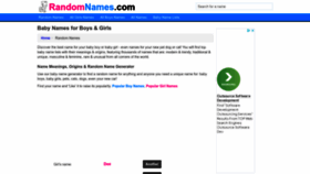 What Randomnames.com website looked like in 2023 (1 year ago)