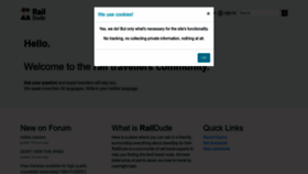 What Raildude.com website looked like in 2023 (1 year ago)