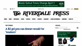 What Riverdalepress.com website looked like in 2023 (2 years ago)