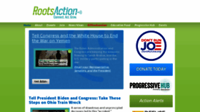 What Rootsaction.org website looked like in 2023 (1 year ago)