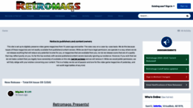 What Retromags.com website looked like in 2023 (1 year ago)