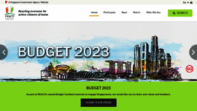 What Reach.gov.sg website looked like in 2023 (1 year ago)