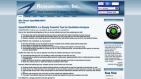 What Researchware.com website looked like in 2023 (1 year ago)