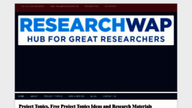 What Researchwap.com website looked like in 2023 (1 year ago)