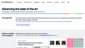 What Research.google website looked like in 2023 (1 year ago)