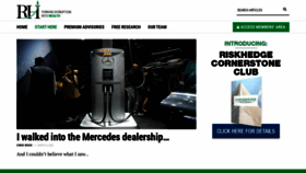 What Riskhedge.com website looked like in 2023 (2 years ago)