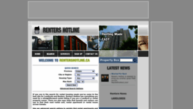 What Rentershotline.ca website looked like in 2023 (1 year ago)