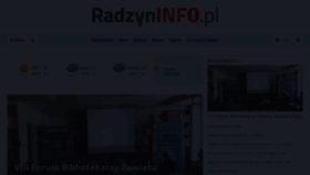 What Radzyninfo.pl website looked like in 2023 (1 year ago)
