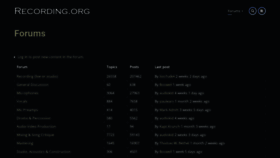 What Recording.org website looked like in 2023 (This year)