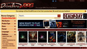 What Rpgnow.com website looked like in 2023 (This year)