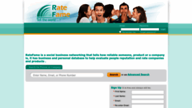 What Ratefame.com website looked like in 2023 (This year)