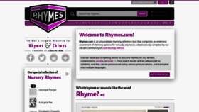 What Rhymes.net website looked like in 2023 (This year)