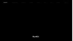 What Runkit.com website looked like in 2023 (This year)