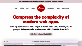 What Rubyonrails.org website looked like in 2023 (This year)