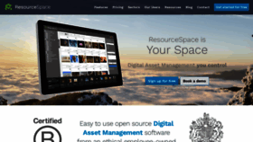 What Resourcespace.com website looked like in 2023 (This year)