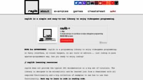 What Raylib.com website looked like in 2023 (This year)
