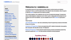 What R-statistics.co website looked like in 2023 (This year)