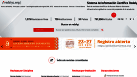 What Redalyc.org website looked like in 2023 (This year)
