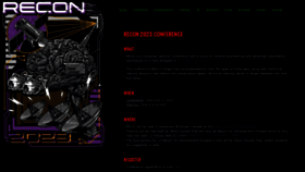 What Recon.cx website looked like in 2023 (This year)